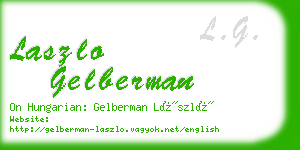 laszlo gelberman business card